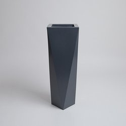 Donica dekoracyjna BASKA z pojedyńczym dnem - 90 cm - antracyt