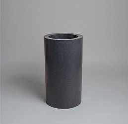 Donica dekoracyjna FROMO z wewnętrzną półką - 75 cm - ciemny marmurek