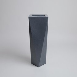 Donica dekoracyjna BASKA z pojedyńczym dnem - 90 cm - ciemny marmurek