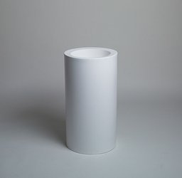 Donica dekoracyjna FROMO z pojedyńczym dnem - 75 cm - biała