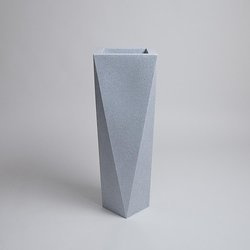 Donica dekoracyjna BASKA z pojedyńczym dnem - 90 cm - jasny marmurek