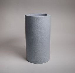 Donica dekoracyjna FROMO z wewnętrzną półką - 90 cm - jasny marmurek